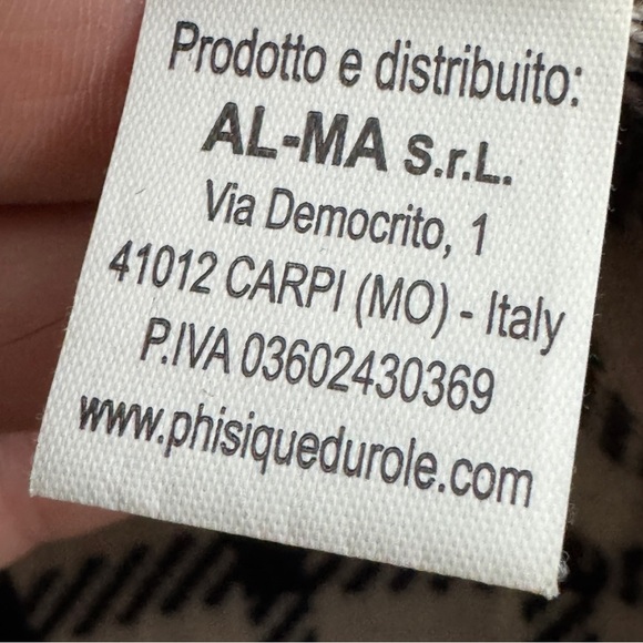 🖤 PDR Italy Wool Grid Turtleneck Sweater Navy Cream, Size 0 - Picture 7 of 8